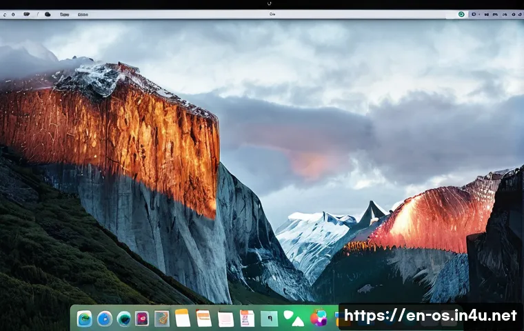 macOS의 화면 녹화 기능 사용법 - **Prompt:** "A close-up view of a modern macOS desktop, featuring a clean, minimalist wallpaper with...