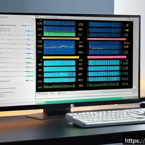 Home 32 리눅스에서 프로세스 관리 명령어 - A detailed and realistic digital illustration of a modern computer screen displaying a Linux termina...